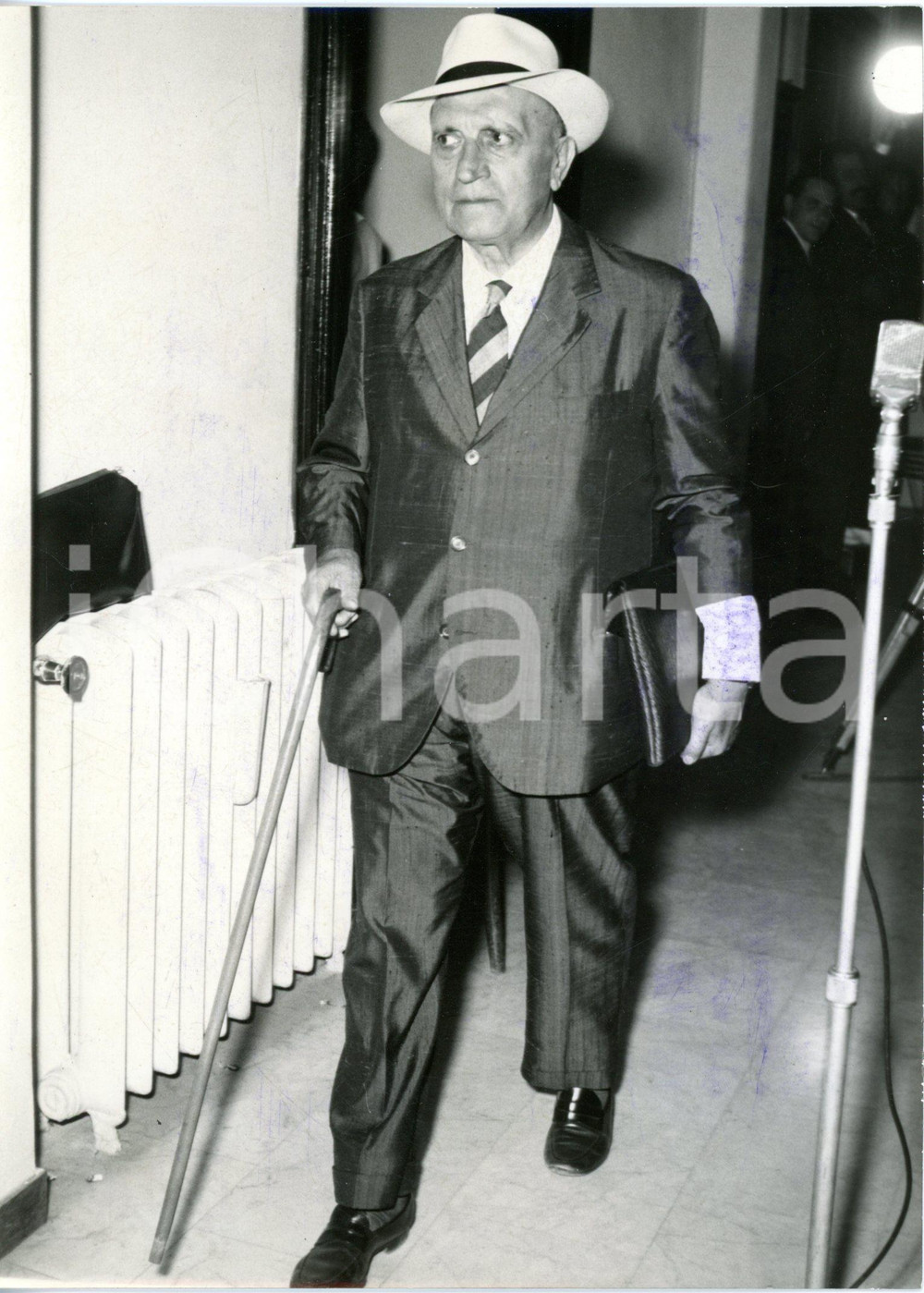 1960 ROMA Conferenza stampa Amintore FANFANI - Arrivo di Attilio PICCIONI *Foto