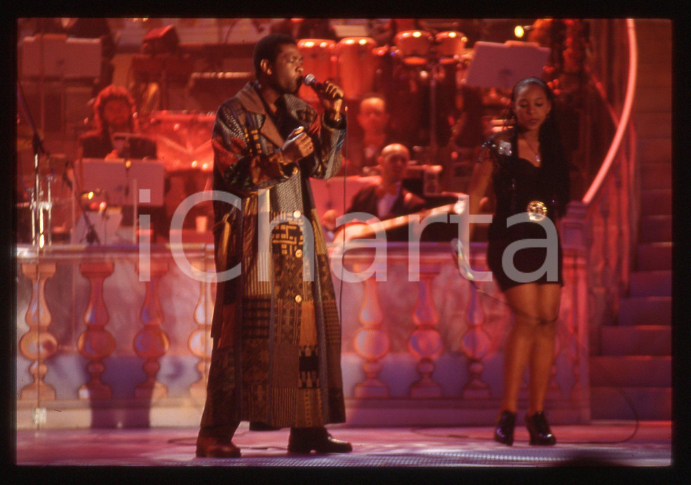 35mm vintage slide* 1995ca RAI - MUSICA Youssou N'DOUR Ritratto del cantante (1)