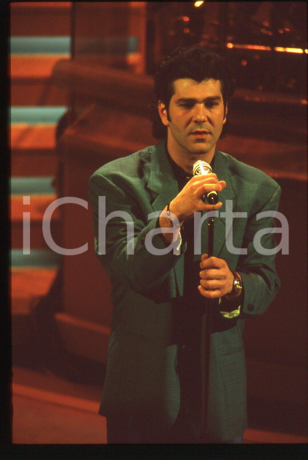 35mm vintage slide* 1992 SANREMO - BRACCO DI GRACI Ritratto del cantante (11)