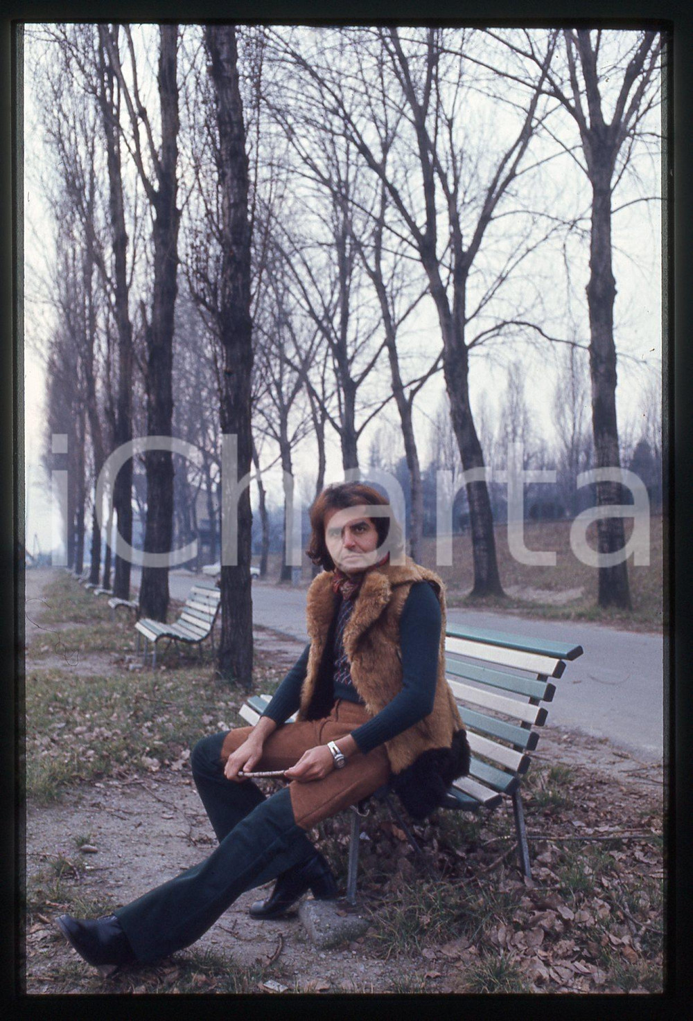 35mm vintage slide* 1975ca ITALIA COSTUME Patrick SAMSON Ritratto del cantante 5