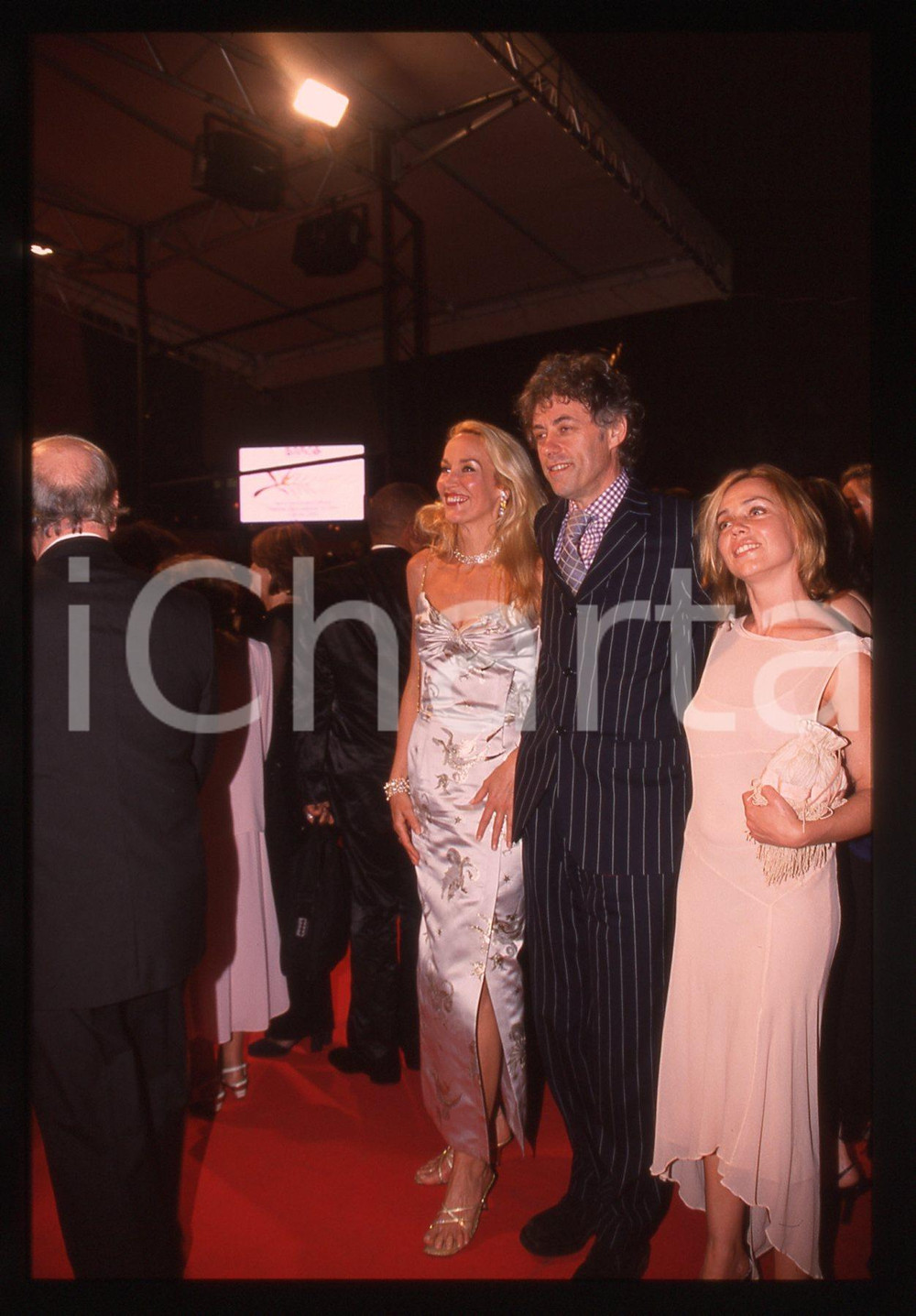 35mm vintage slide* 2000 CANNES Bob GELDOF Jerry HALL al Festival del Cinema 1