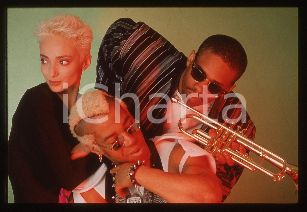 35mm vintage slide* 1990ca MUSICA FLIM FLAM GANG Ritratto - House music (3)