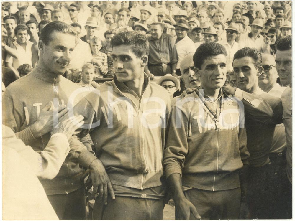 1962 BRESCIA MONDIALI CICLISMO Cronometro a squadre 100 km - Premiazione ITALIA