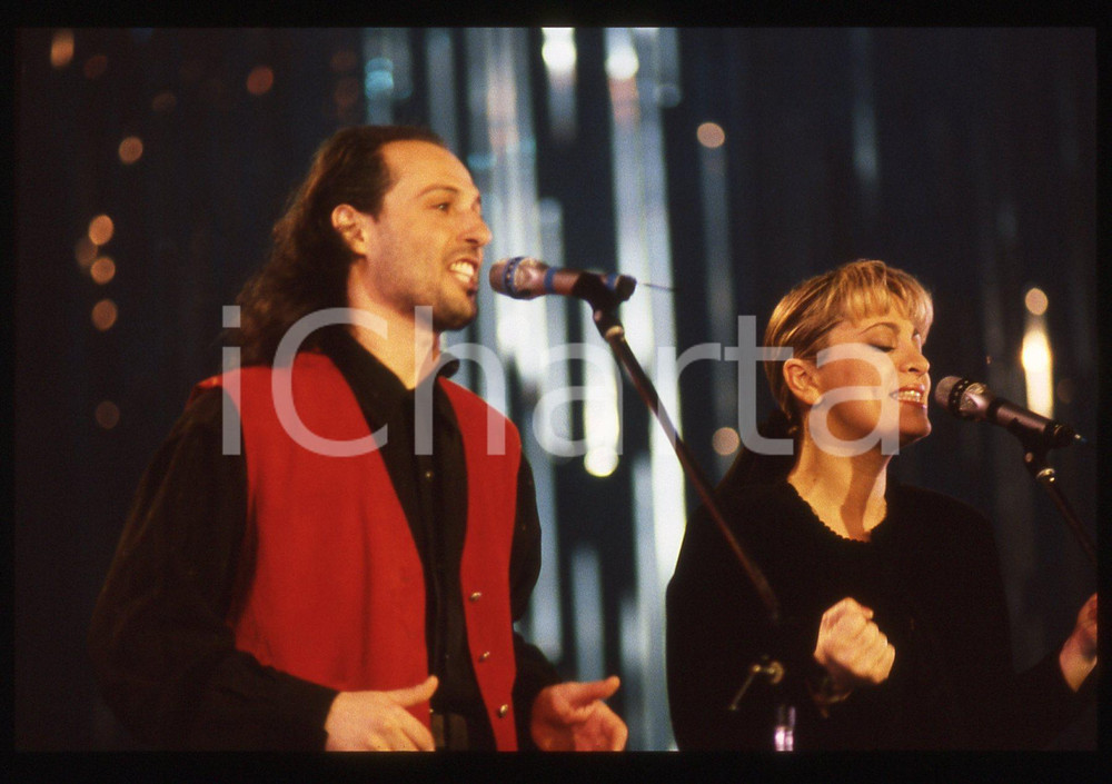 35mm vintage slide* 1990 SANREMO Beppe DE FRANCIA Bea GIANNINI al Festival (2)