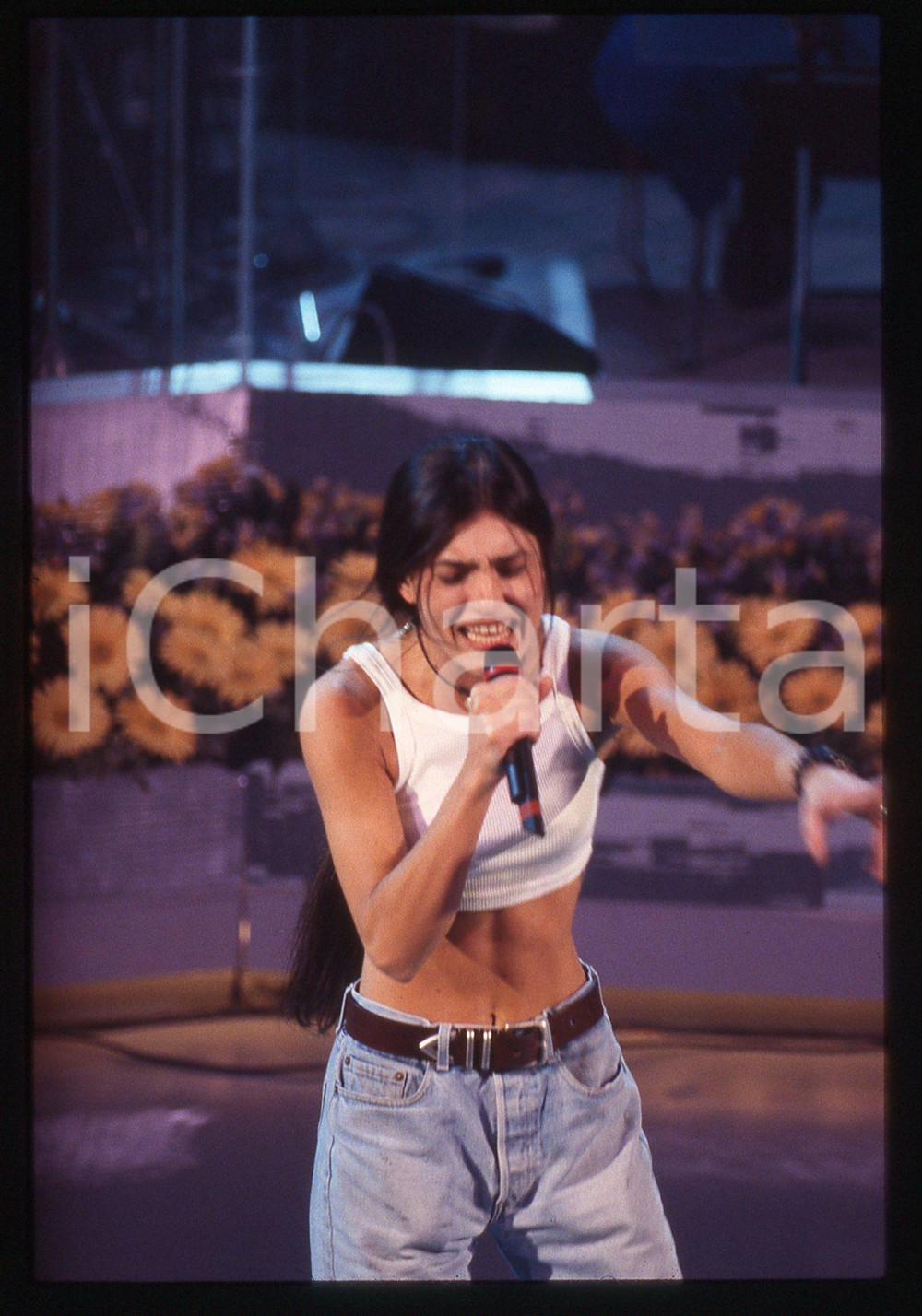 35mm vintage slide* 1996 SANREMO GIOVANI Antonella RUGGIERO DIONIRA Ritratto (4)