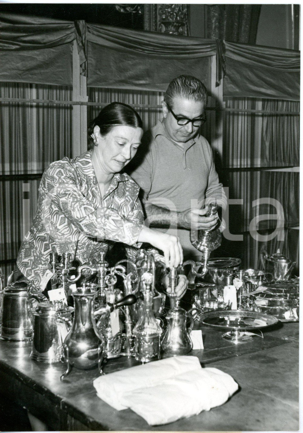 1960 FIRENZE Palazzo Borghese - Sala della Stampa - Esposizione argenteria '700