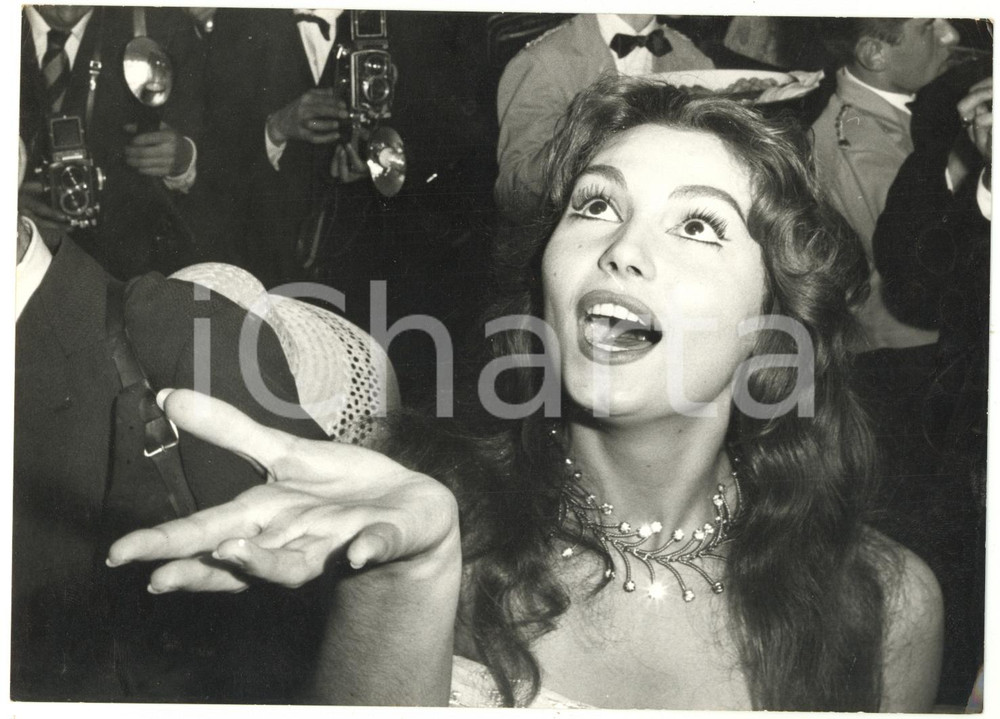1958 SAINT-VINCENT Gala di Capodanno - L'attrice Rosanna SCHIAFFINO *Foto 18x13