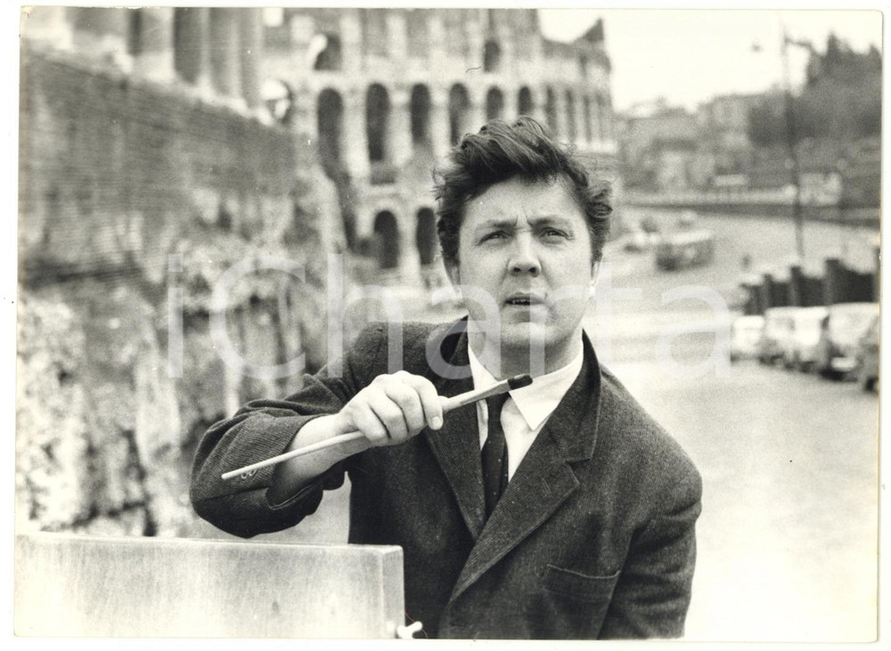 1963 ROMA Ritratto del pittore russo Ilya GLAZUNOV presso il Colosseo *Foto