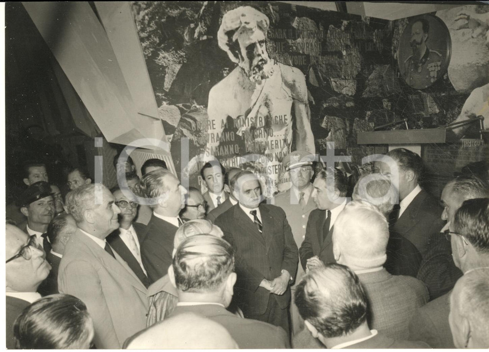 1957 TORINO Centenario del traforo del FREJUS - La cerimonia con Giuseppe PELLA