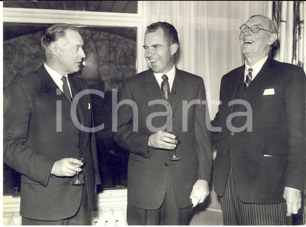 1958 LONDON Pilgrims' luncheon - Richard NIXON Christopher CHANCELLOR - Photo