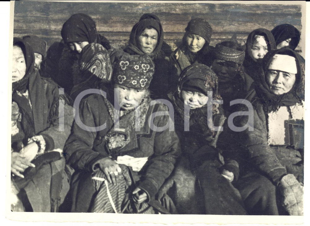 Fotografia d epoca originale 1935 ca TULINSKOE SIBERIA Giornata delle lavoratrici  Gruppo di donne Foto 1