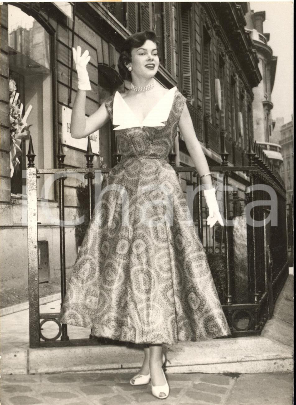 1953 PARIS Miss Cotone USA Alice CORR in visita *Fotografia 13x18 cm