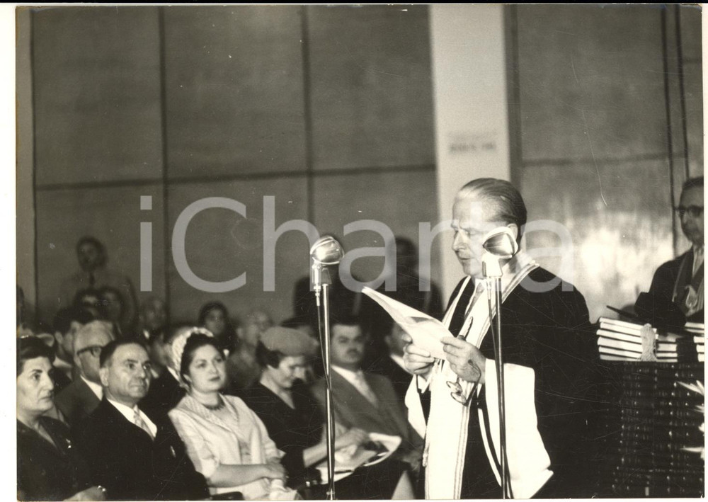 1957 TEHERAN (IRAN) Giovanni GRONCHI riceve laurea ad honorem - Foto 18x13 cm