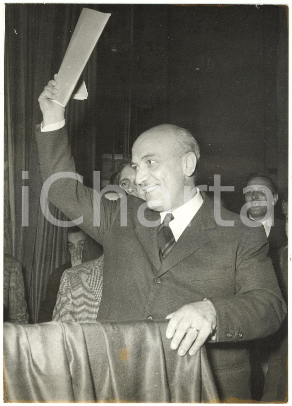 1959 FIRENZE CONGRESSO DC Amintore FANFANI ringrazia il pubblico - Foto