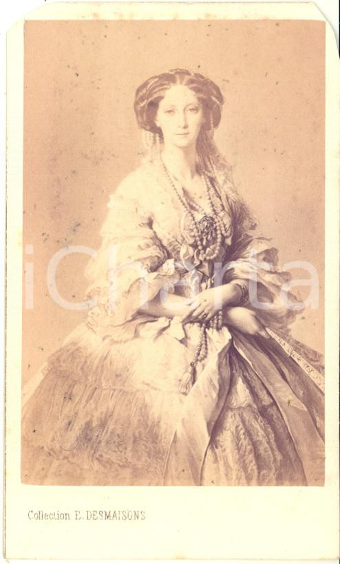1860 ca Maria Alexandrovna (Marie of Hesse) Empress of RUSSIA *Photo DESMAISONS  Fotografia originale d'epoca, stampata all'albumina.FOTOGRAFO: E. Desmaisons - ParisCONDIZIONI: G (ma angoli smussati per l'inserimento in un album)FORMATO: CDV    originale e autentica 1
