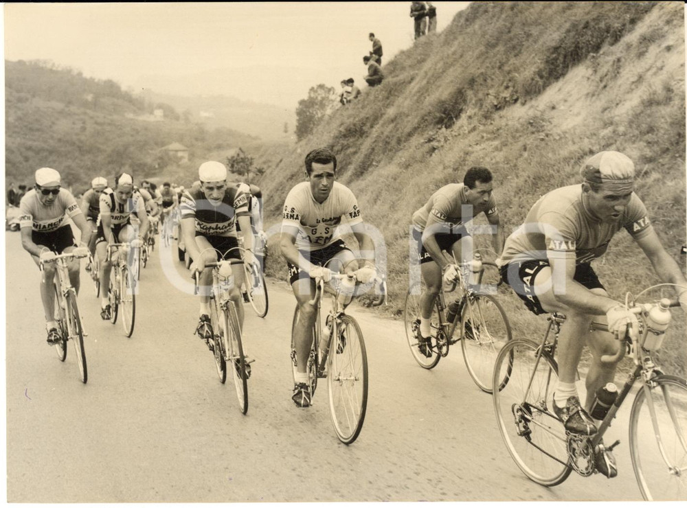 1958 CICLISMO GIRO D'ITALIA Fausto COPPI Raphael GEMINIANI sulla Scoffera *Foto