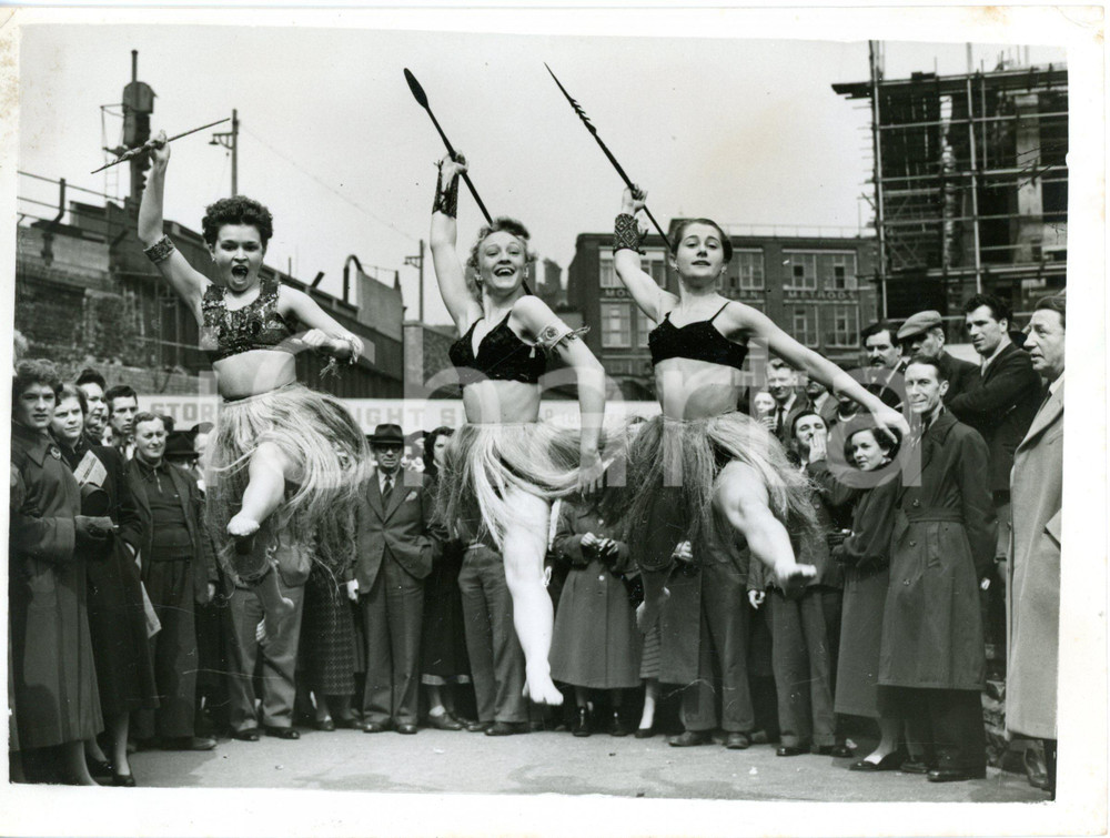 1954 LONDON Dancers during rehearsals of "Fiesta of World Song Dance and Music"