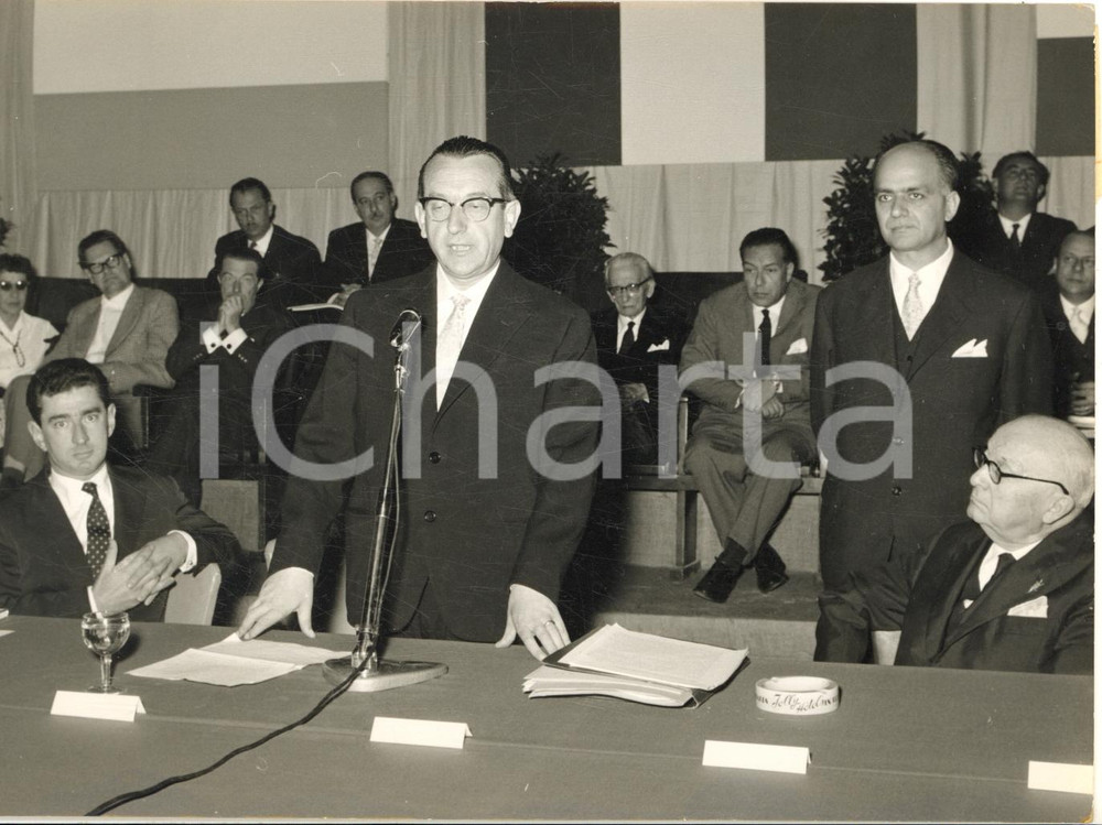1960 VALDAGNO PREMIO MARZOTTO - Discorso on. Giovanni GIRAUDI - Foto 18x13