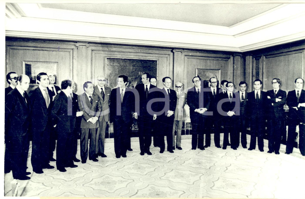 1977 MADRID Adolfo SUAREZ presenta il suo governo a re Juan Carlos *Foto 17x12