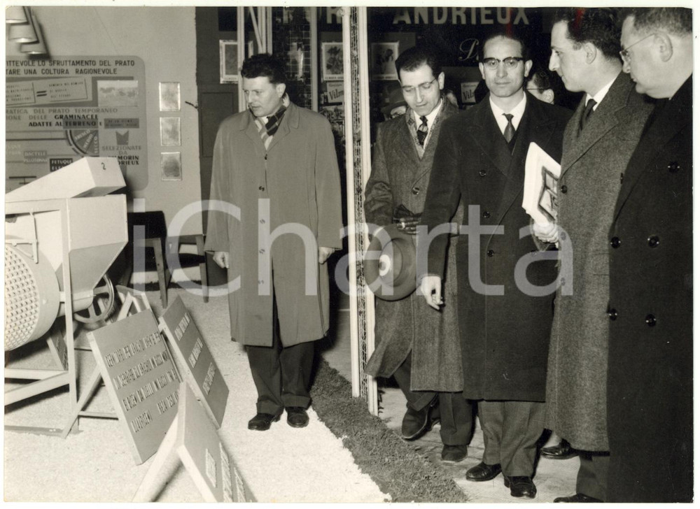1957 VERONA Inaugurazione Fiera dell'Agricoltura - On. Emilio COLOMBO in visita