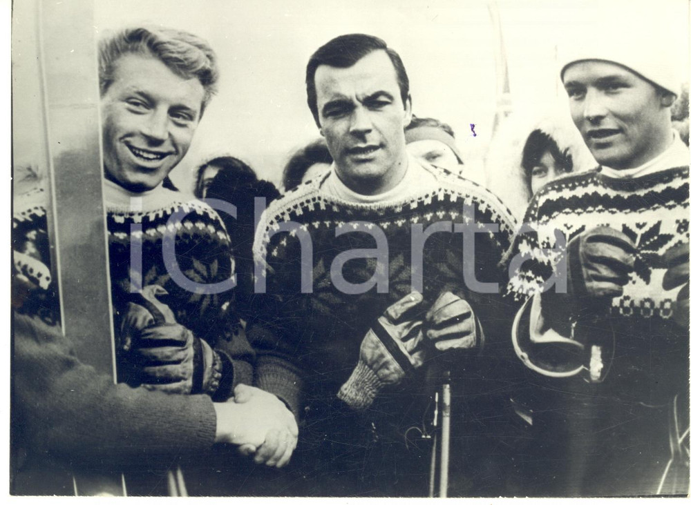 1963 KITZBUHEL - SCI - Tony SAILER Ludwig LEITNER Egon ZIMMERMANN *Foto