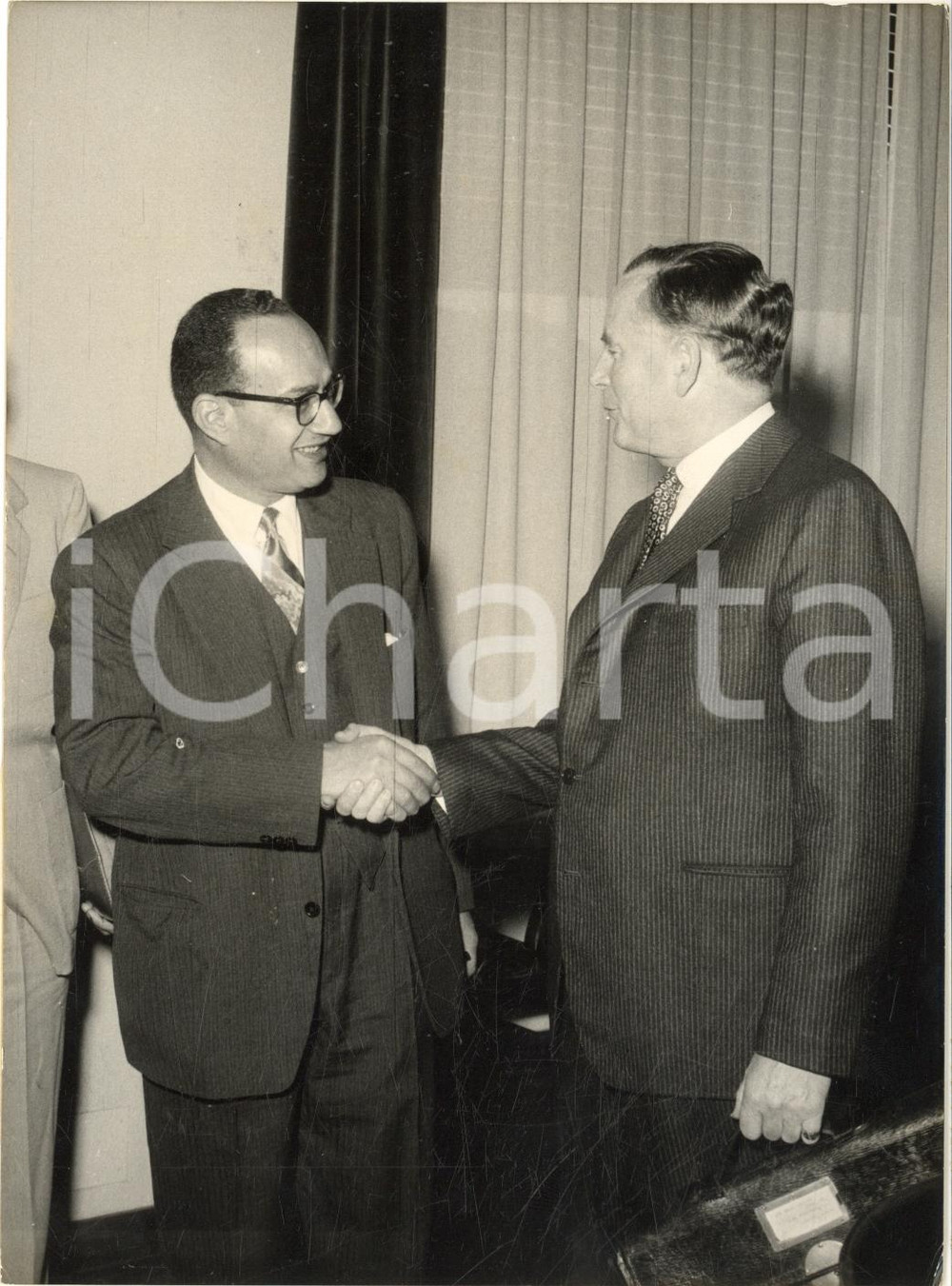 1957 ROMA Palazzo della FAO - Incontro tra delegazione inglese ed egiziana *Foto