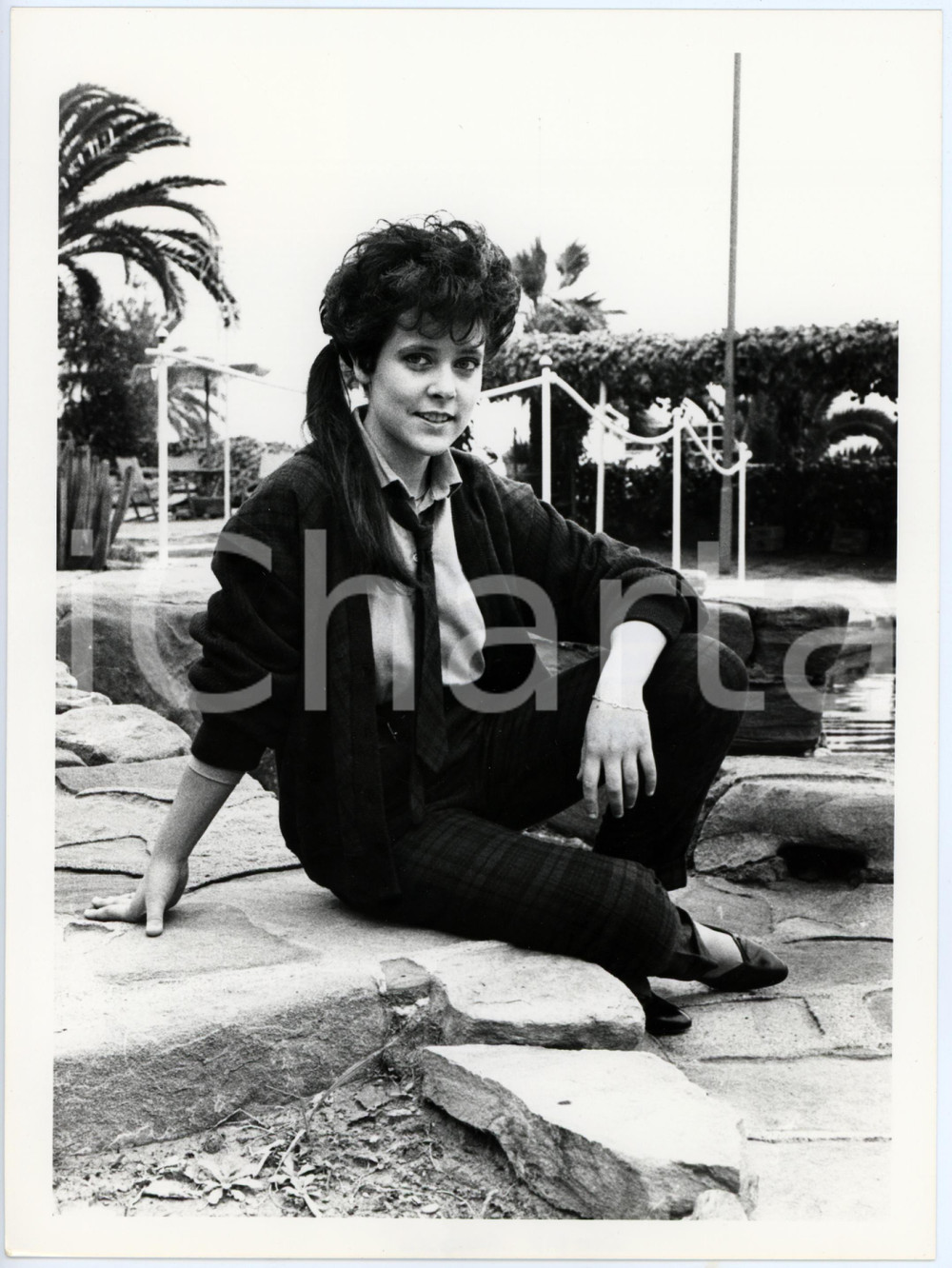 Fotografia d epoca originale 1985 FESTIVAL DI SANREMO Cinzia CORRADO Ritratto  Foto 17x24 cm 1