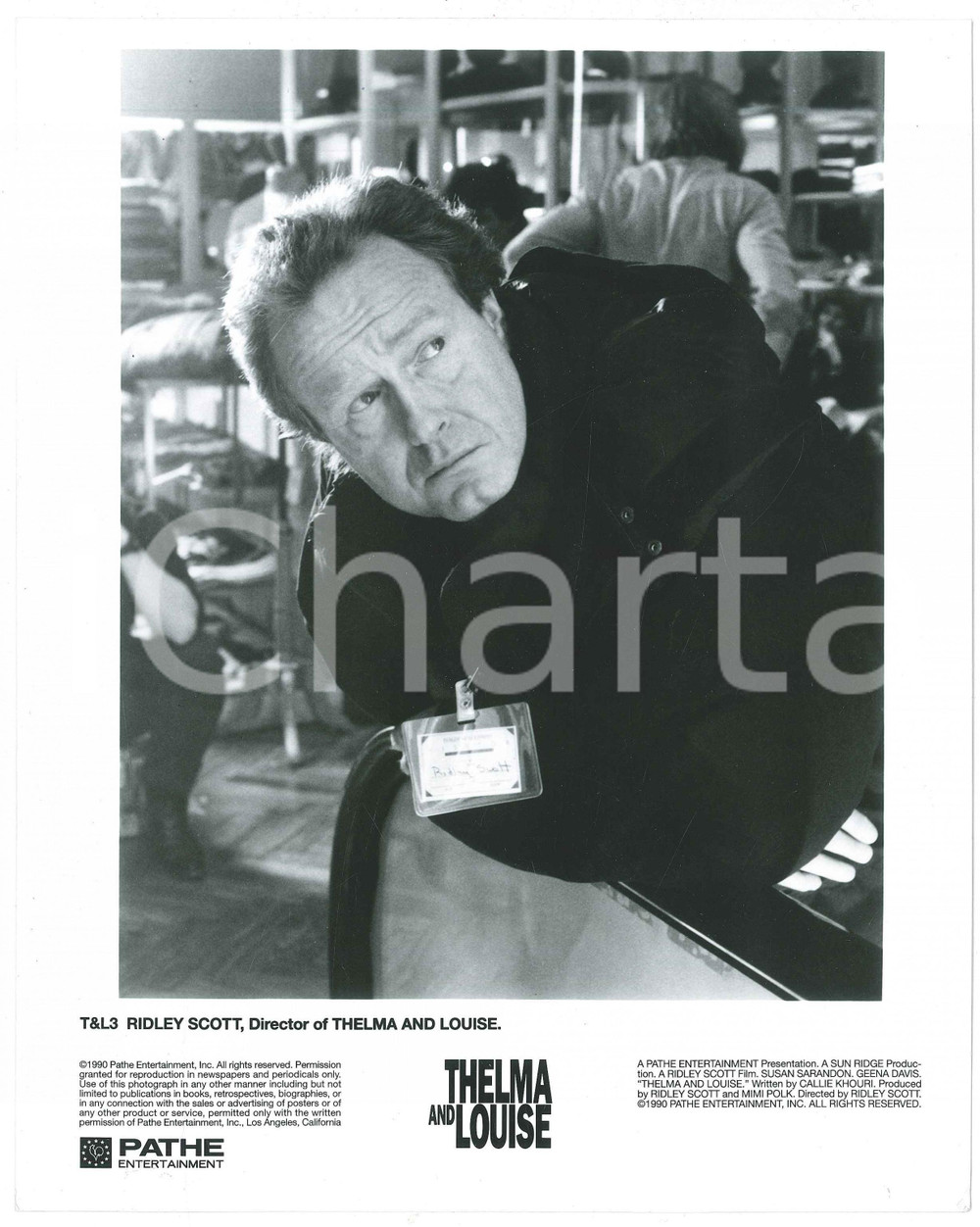 Materiale cinematografico d’epoca 1991 CINEMA Thelma & Louise  Ridley SCOTT Ritratto del regista Foto 20x25 cm 1