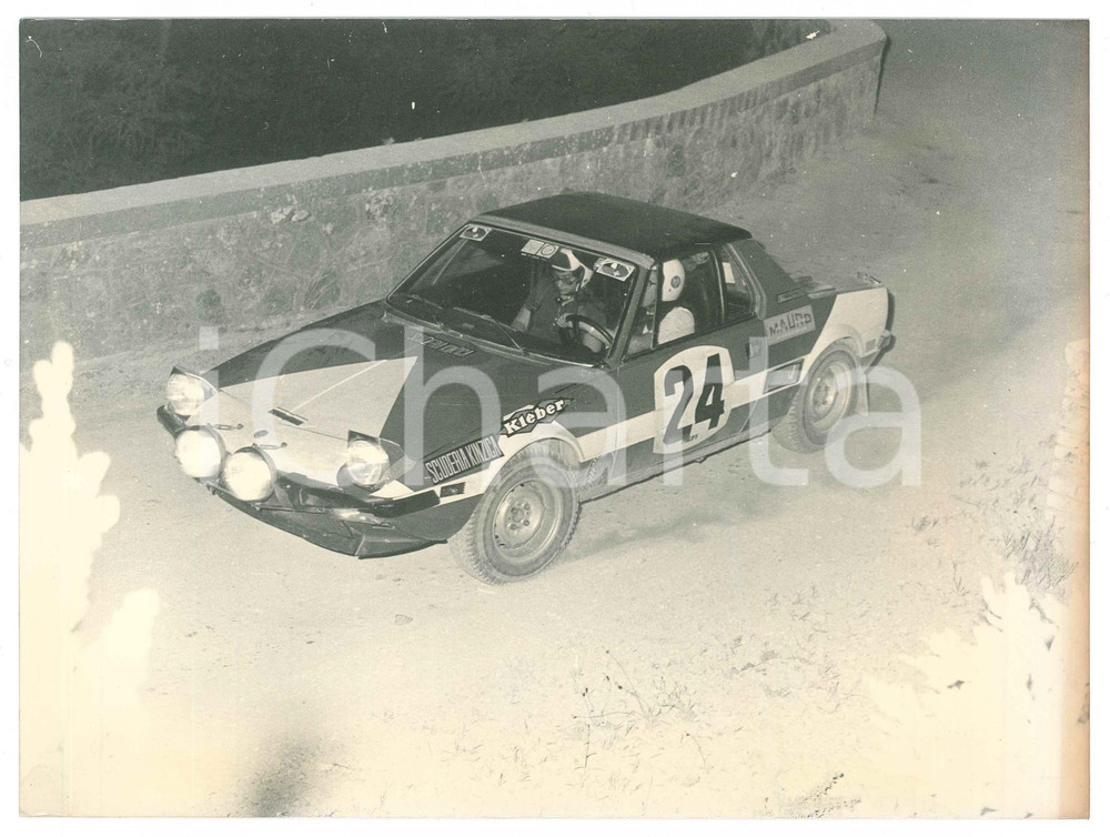 Fotografia d epoca originale 1974 PISA  RALLY Fiat X1/9 n. 24 Scuderia KINZICA Del Mazza e Rabelli  Foto 1 1