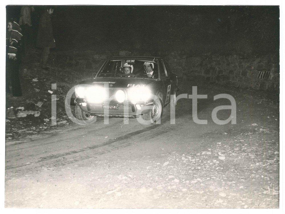 Fotografia d epoca originale 1972 SANREMO RALLY Fiat 128 CoupÃ© Simonetta DEL MAZZA Sergio CARDARELLI Foto 6 1