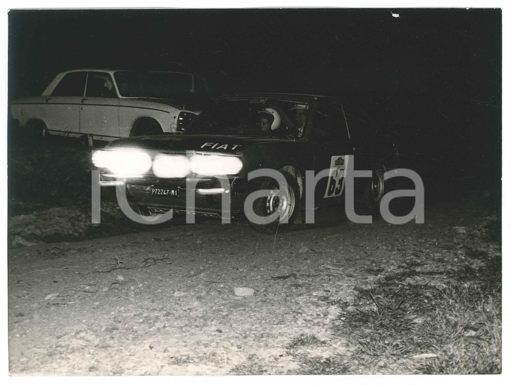 Fotografia d epoca originale 1972 SANREMO RALLY Fiat 128 CoupÃ© Simonetta DEL MAZZA Sergio CARDARELLI Foto 4 1