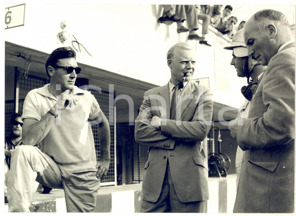 1955 ca AUTOMOBILISMO MONZA Piloti Roy SALVADORI Mike HAWTHORN Jack BRABHAM *Foto
