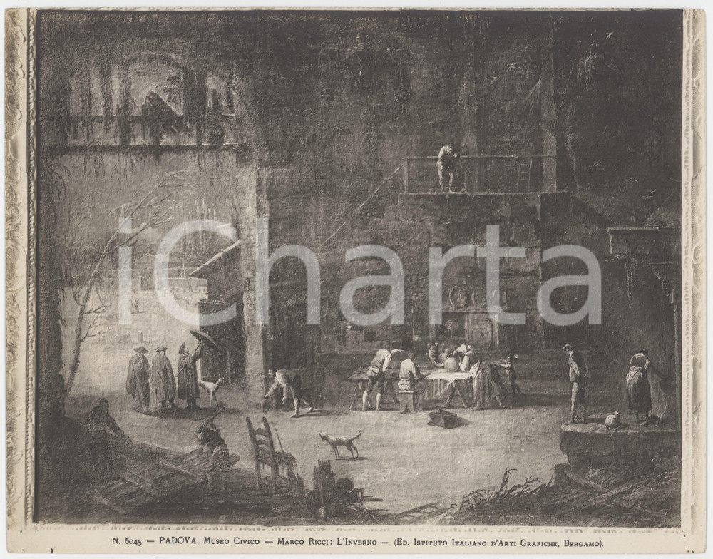 Fotografia d epoca originale 1940 ca PADOVA Museo Civico  L inverno di Marco RICCI Foto seriale 1 1