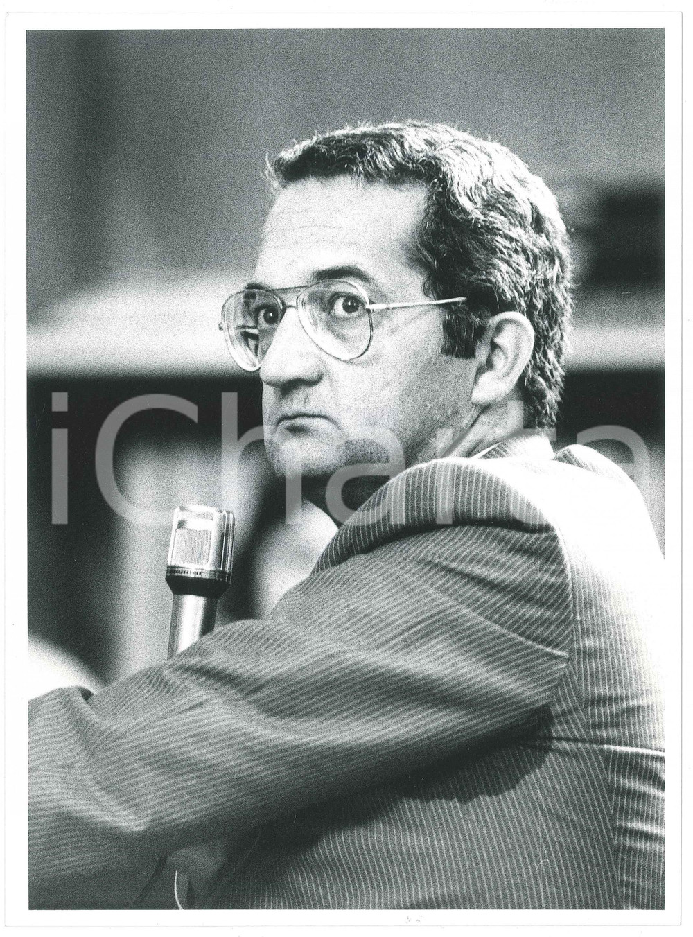 Fotografia d epoca originale 1985 ca ITALIA Avvocato Italo CASTALDI Ritratto  Foto 18x24 cm 1