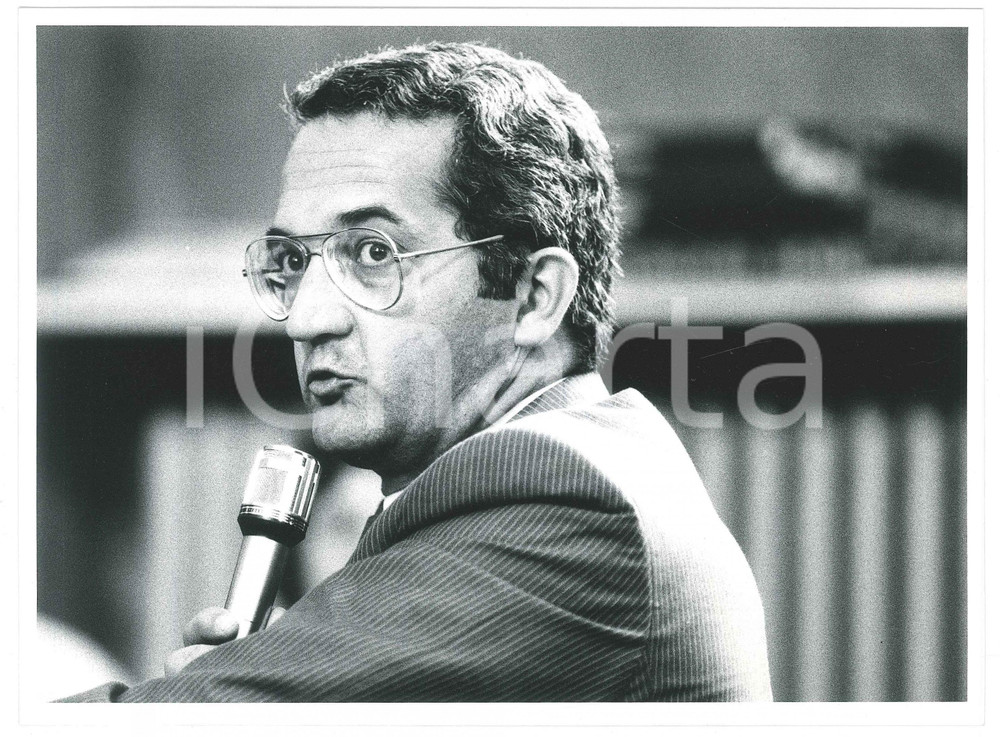 Fotografia d epoca originale 1985 ca ITALIA Avvocato Italo CASTALDI Ritratto  Foto 24x18 cm 1