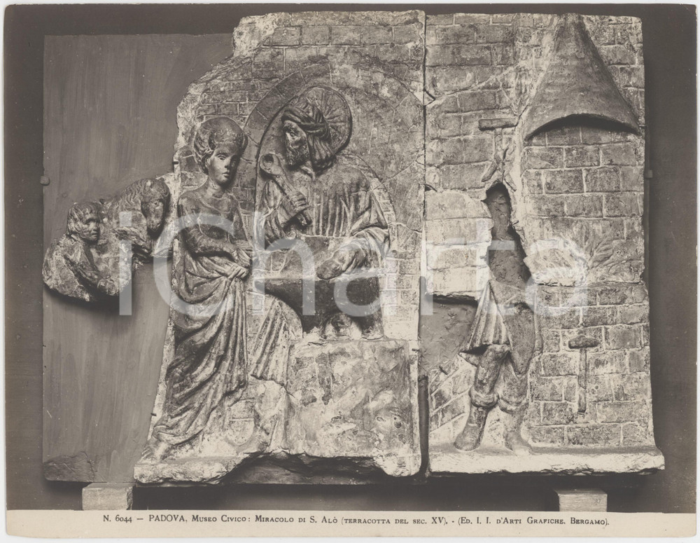 Fotografia d epoca originale 1940 ca PADOVA Museo Civico  MIracolo di Sant AlÃ²  Foto ARTI GRAFICHE BERGAMO 1