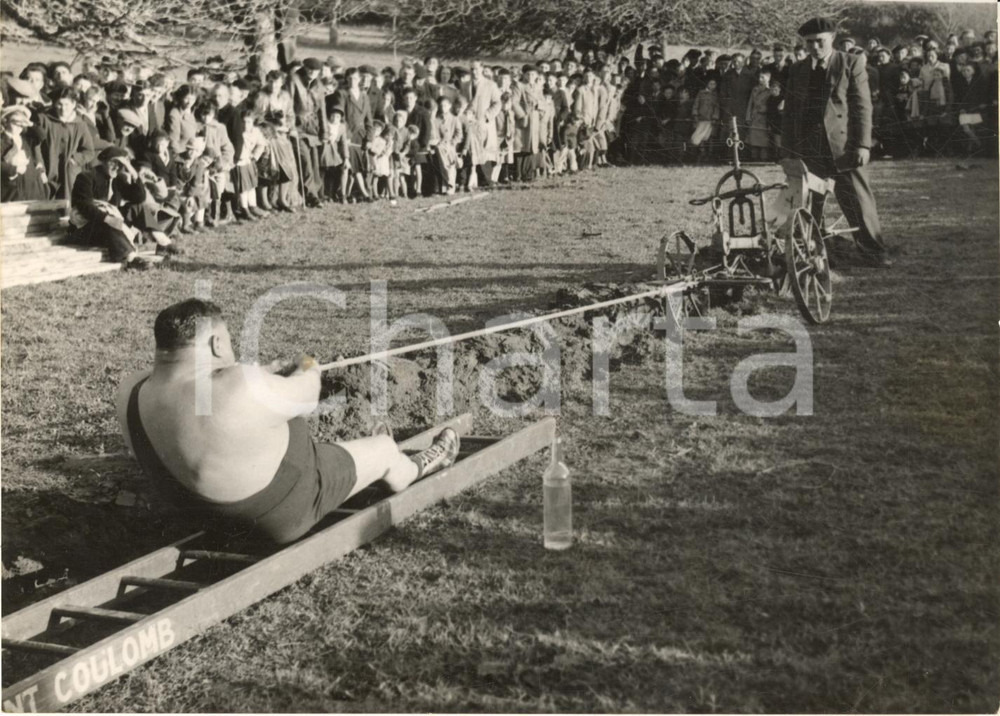 1957 SAINT-MALO André LE GALL champion de force de la mâchoire *Photo 18x13
