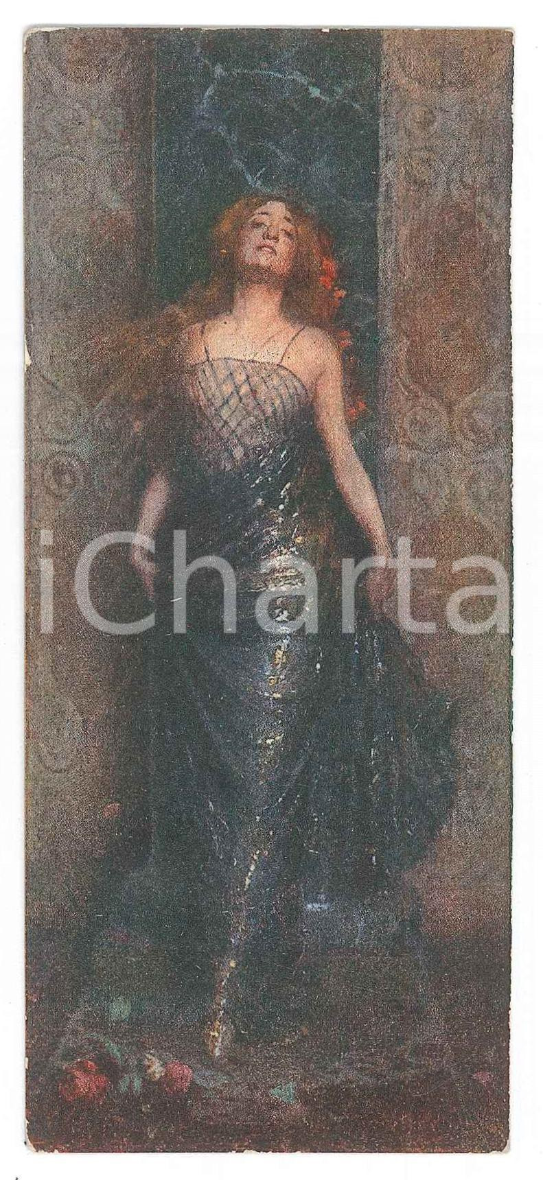 Cartolina originale da collezione 1935 ca Artista Cesare TALLONE Ritratto Lyda BORELLI Cartolina DANNEGGIATA 6x14 1