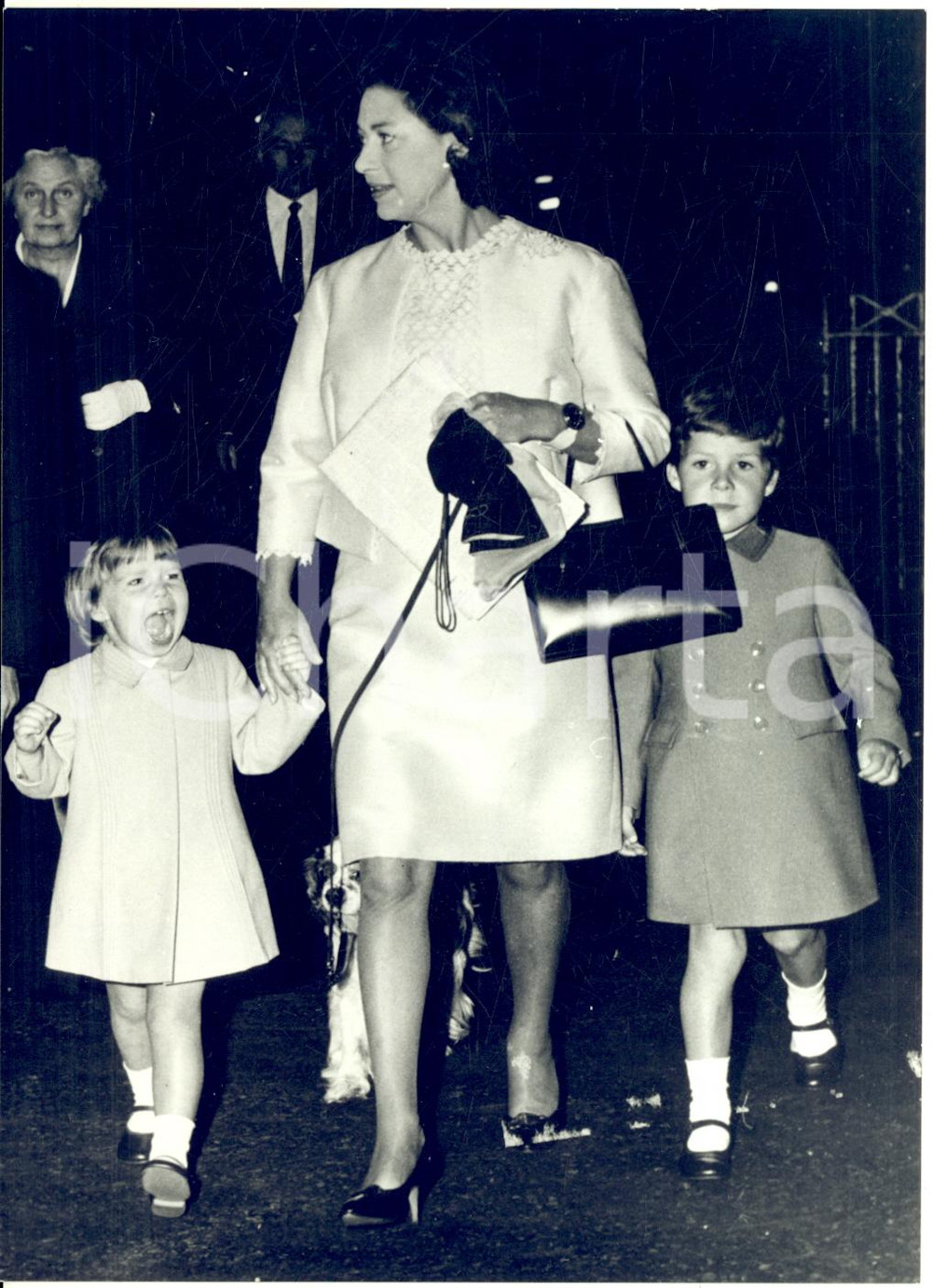 1967 LONDON King's Cross - Principessa Margaret con i figli David e Sarah - Foto