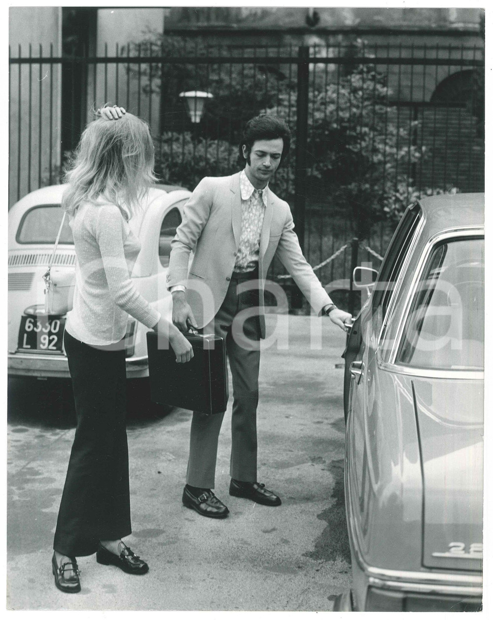 Fotografia d epoca originale 1969 GOSSIP I GIGANTI Checco MARSELLA con la moglie Maggan DANIELSON 15 Foto 1