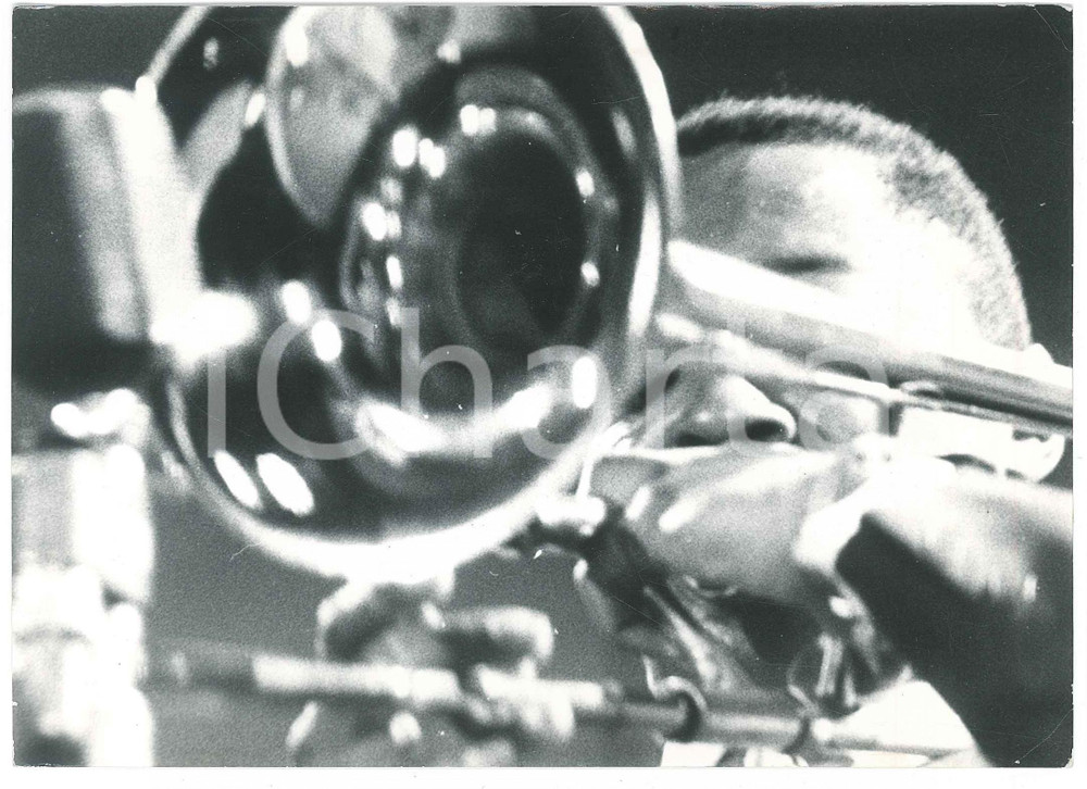 Fotografia d epoca originale 1963 SANREMO Jazz Festival  Curtis FULLER Trombonista  Foto 18x13 cm 1