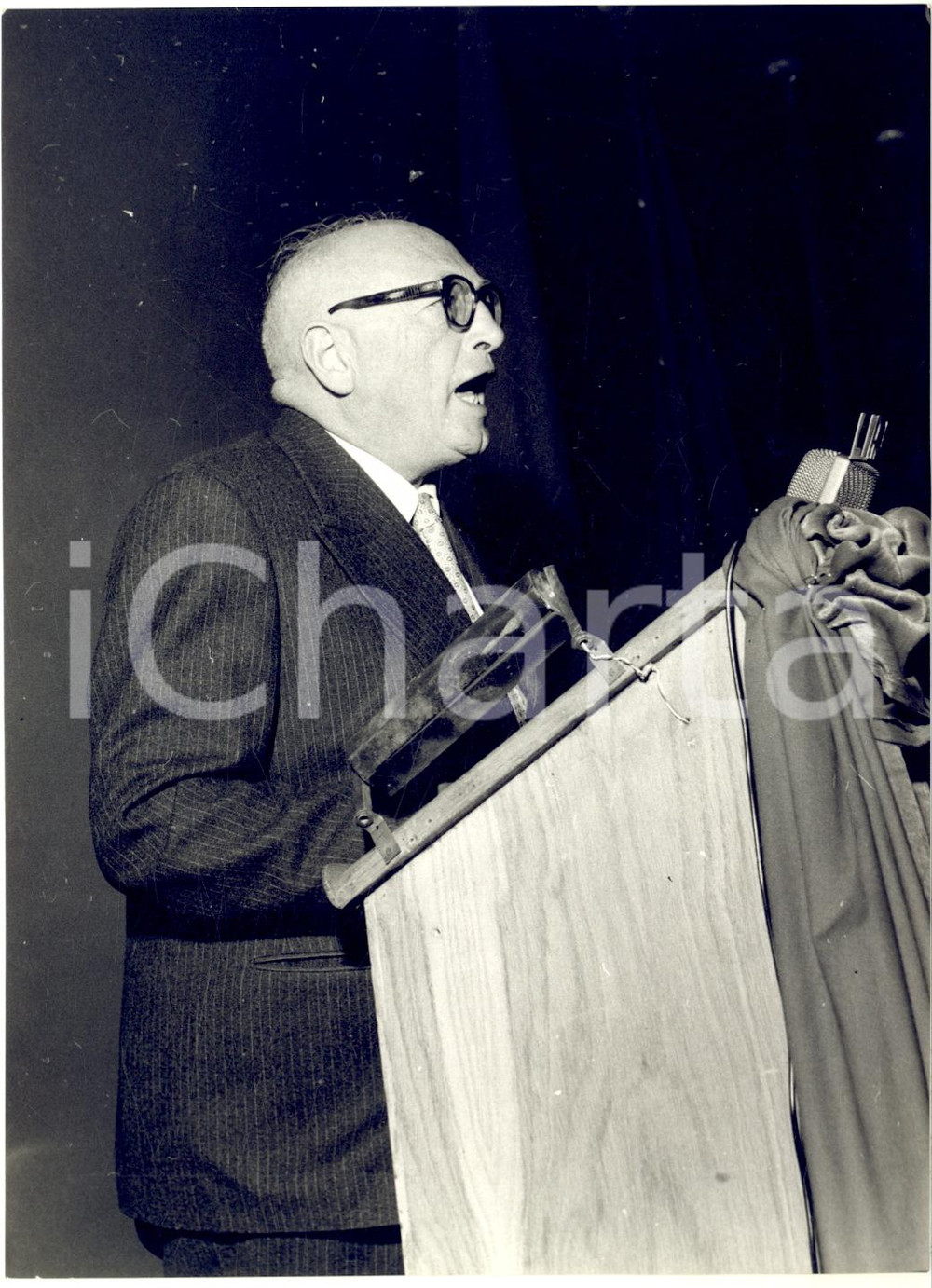 1957 MILANO Teatro dal Verme - Discorso dell'on. Pietro NENNI *Foto 13x18 cm