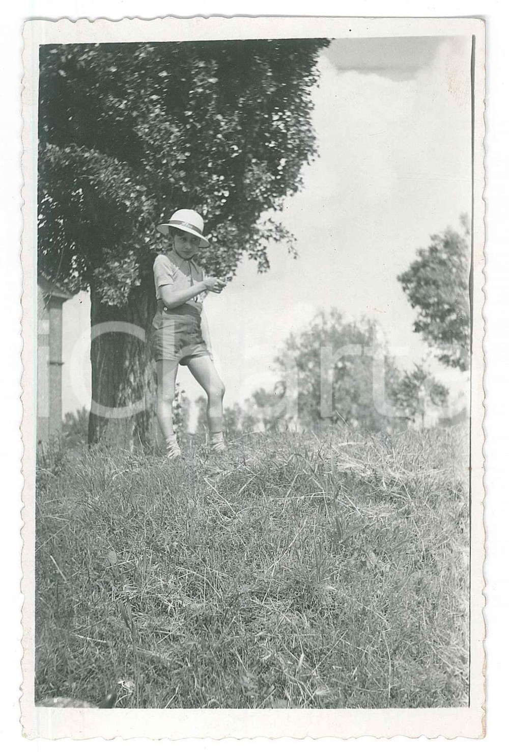 Fotografia d epoca originale 1936 VALENZA AL Cascina ISOLA  Ritratto di bambino 2 Foto anonima 9x14 cm 1