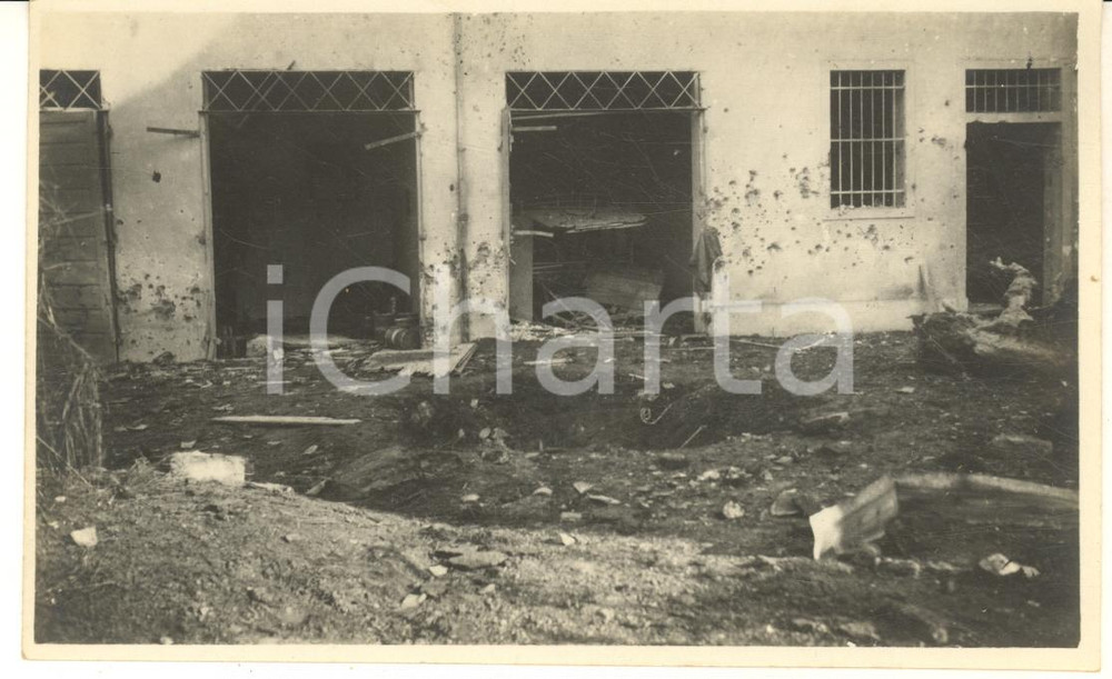 Fotografia d epoca originale 1918 WW1 PADOVA Bombardamenti austriaci  Casa via del Vescovado 3  Foto 13x9 1
