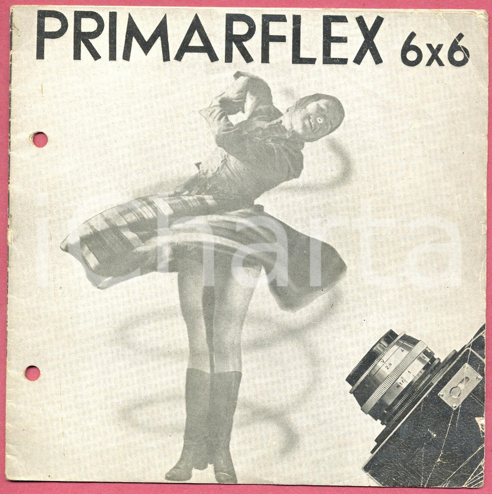 Libro, pubblicazione d epoca 1955 ca GENOVA Ditta A. G. DELL ACQUA  Macchina fotografica PRIMARFLEX 6x6 1