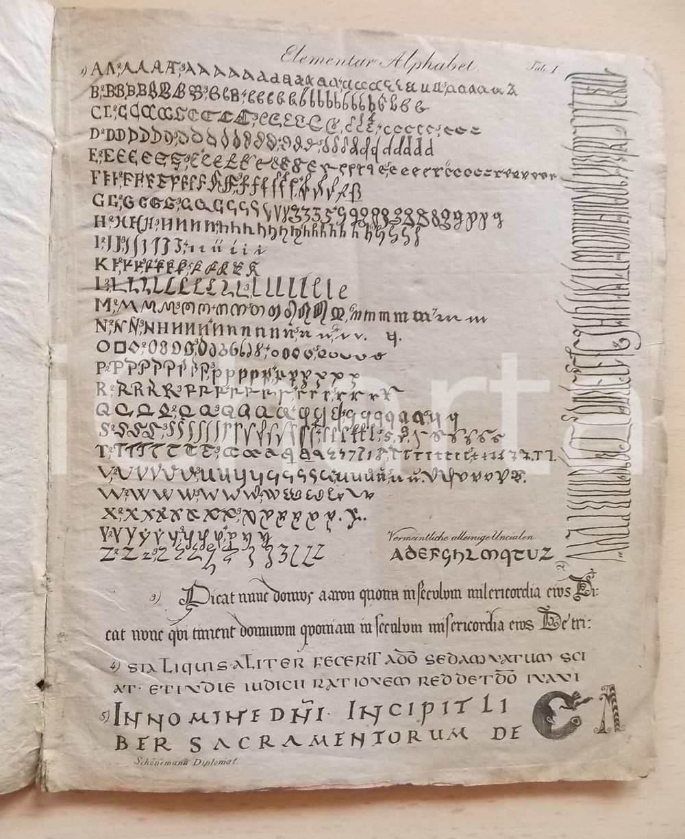 Libro, pubblicazione d epoca 1800 ca Carl SCHONEMANN Diplomatik  Raccola tavole illustrate 16 pp. 1