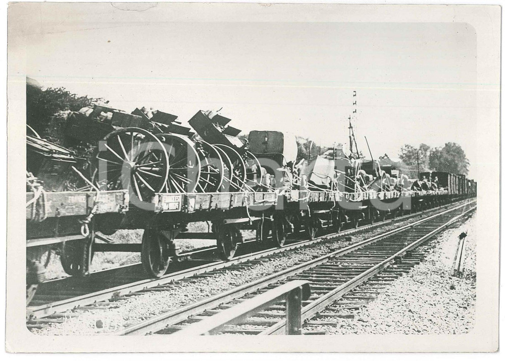 Fotografia d epoca originale 1939 WW2 FRANCE Movimenti di truppe lungo la linea MAGINOT  Foto 18x13 cm 1
