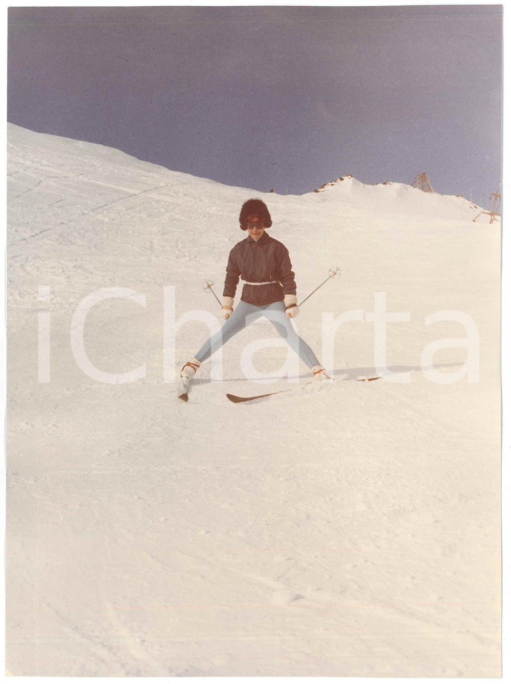 Fotografia d epoca originale 1960 ca DAVOS  SVIZZERA Silvana PAMPANINI sugli sci  Foto 17x23 cm 8 1