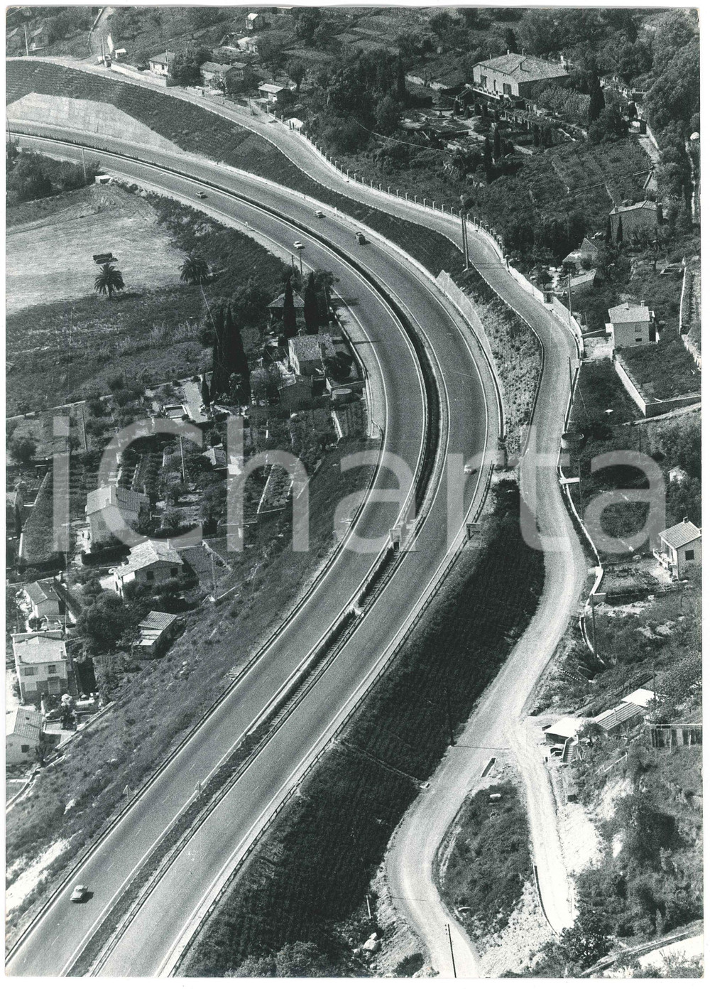 Fotografia d epoca originale 1970 ca CARACAS VENEZUELA Autostrada  Veduta aerea 1 Foto 20x30 cm 1