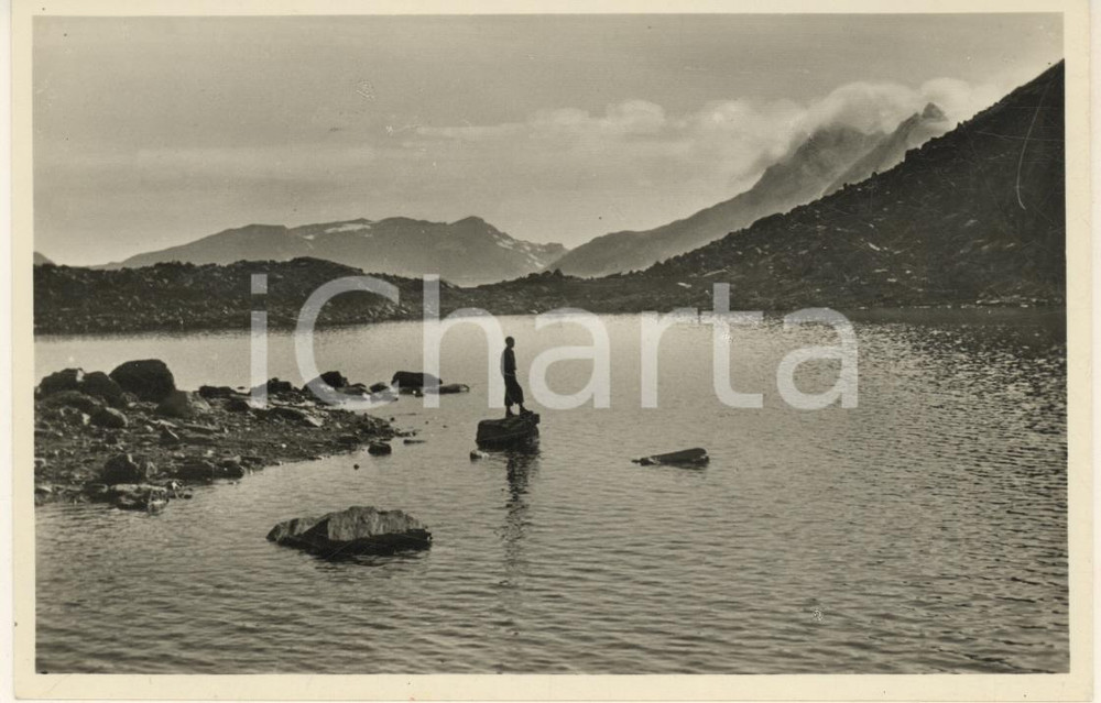 Cartolina originale da collezione 1935 ca MONTESPLUGA Casa alpina Santa Maria ad Nives  Contemplazione Cartolina 1